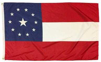 1st CSA National Flag 11 Star Stars and Bars