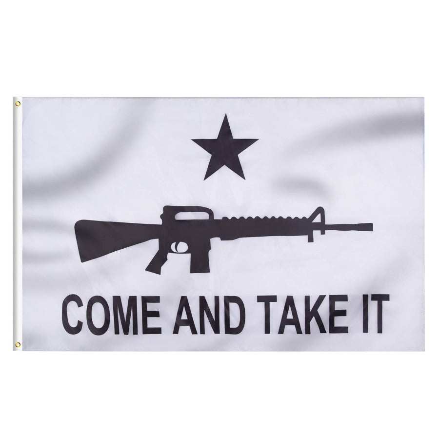 Come And Take It Flag AR-15 Black and White