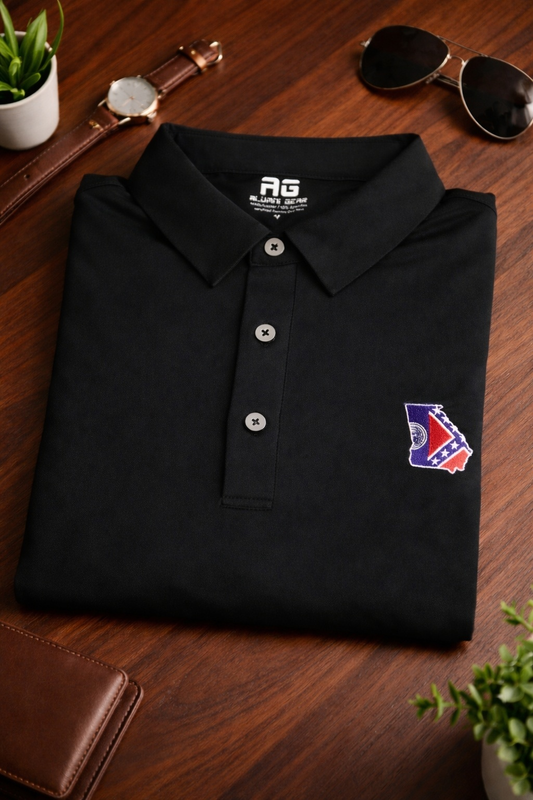 1956 Old Georgia Flag Premium Short Sleeve Polo Shirt Golf Shirt