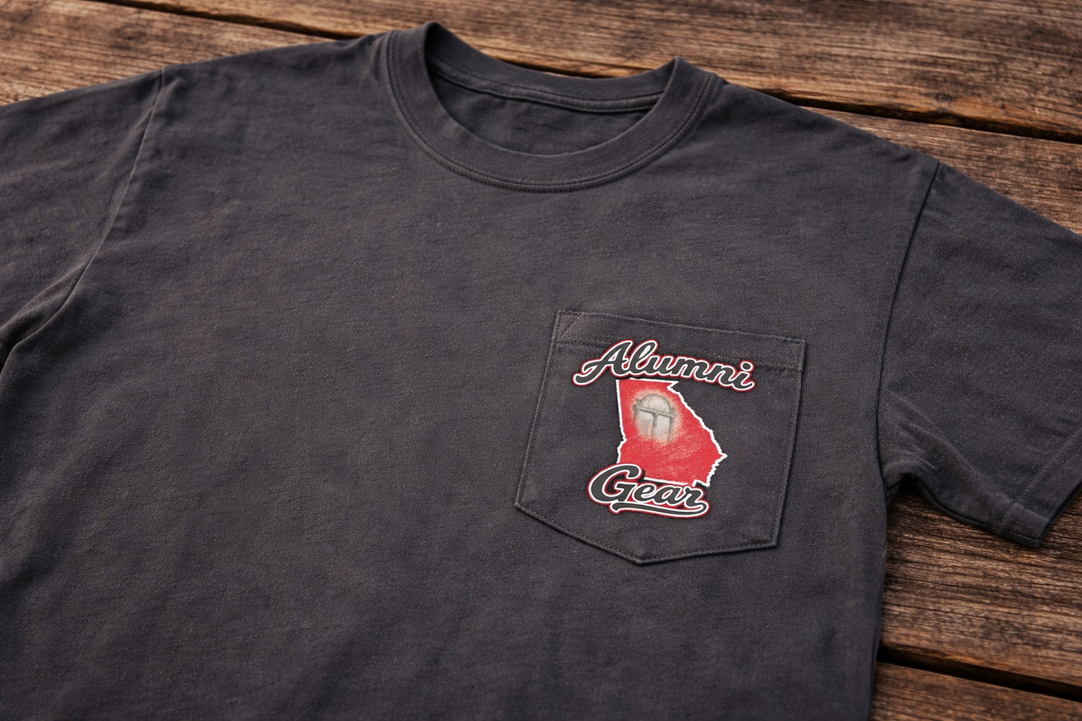Premium Alumni Gear Gameday Essentials T-shirt featuring Bulldog tailgating design on soft 100% cotton fabric