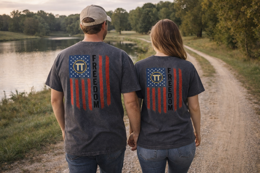 Territory Threads Freedom Flag Design Short Sleeve Premium T-Shirt