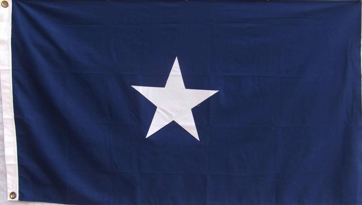 Bonnie Blue Flag CSA sewn and embroidered cotton flag 3x5 feet with brass grommets and double-stitched hems