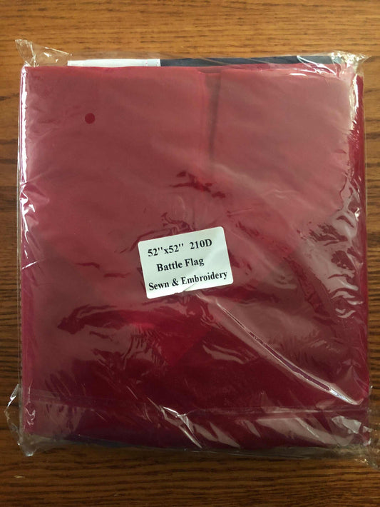 Confederate Square Battle Flag 210D Polyester 52" x 52" Sewn & Embroidered in package