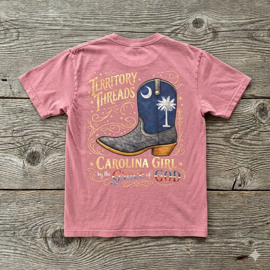 Carolina Girl Boot Design T-Shirt