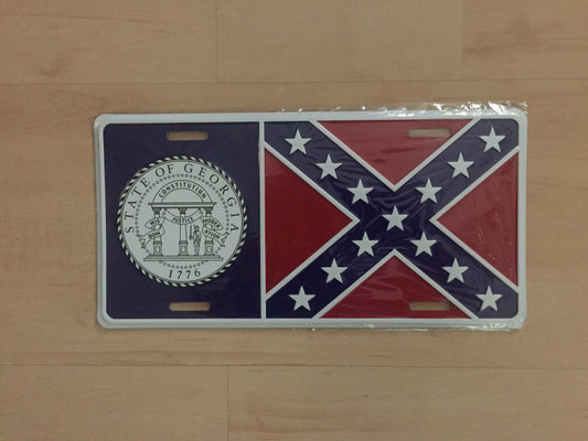 Old Georgia Bundle 1956 Old Georgia Flag license plate tag replica made of aluminum with vintage Smokey and the Bandit design