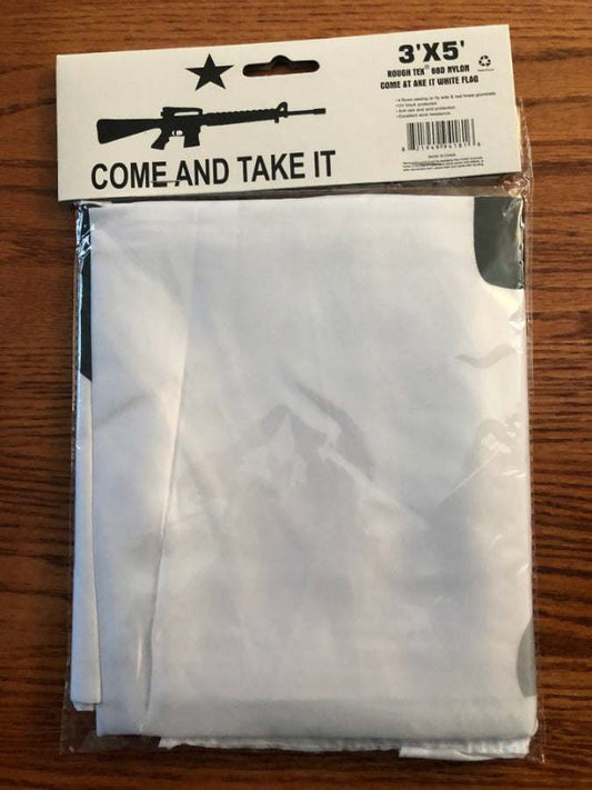 Come And Take It Flag AR-15 black and white 3x5 polyester flag with brass grommets