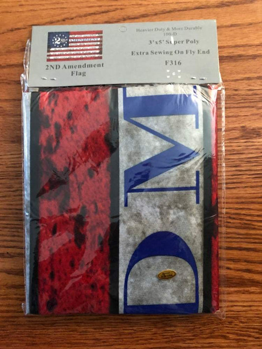 2nd Amendment US Antiqued Flag 3x5 polyester with brass grommets and stitching