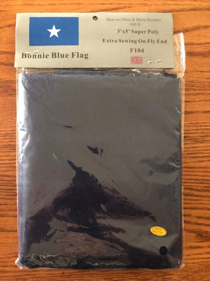 Bonnie Blue Flag 3x5 polyester with brass grommets and reinforced stitching displayed outdoors
