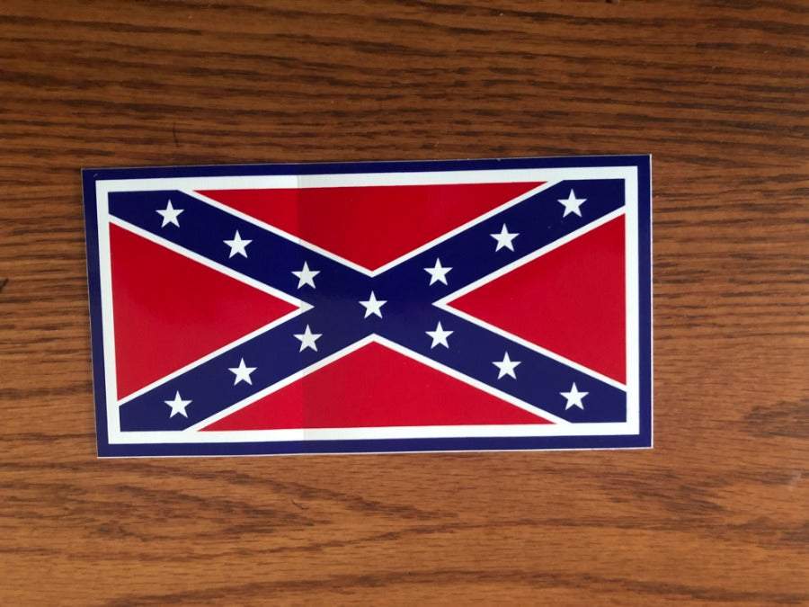 Rebel Battle Flag Decal Bumper Sticker 3x6 inch durable vinyl with weather-resistant print