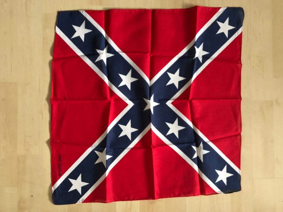 Rebel Battle Flag Square Bandana 21x21 inch cotton with Confederate Army of Northern Virginia Battle Flag design