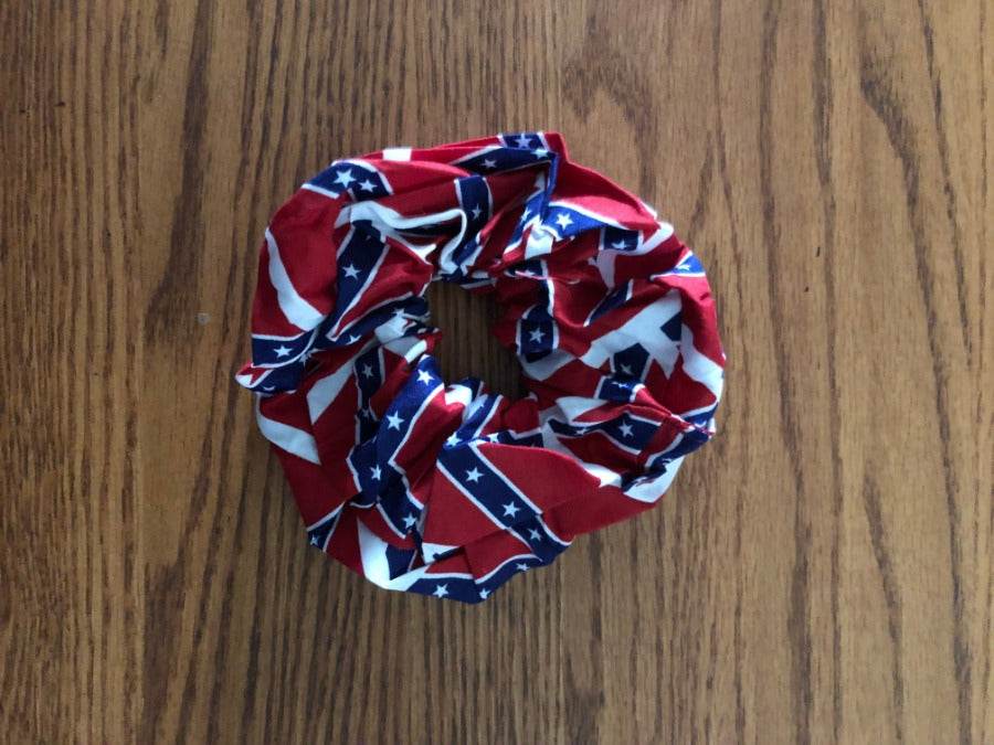 Rebel Battle Flag Hair Scrunchy