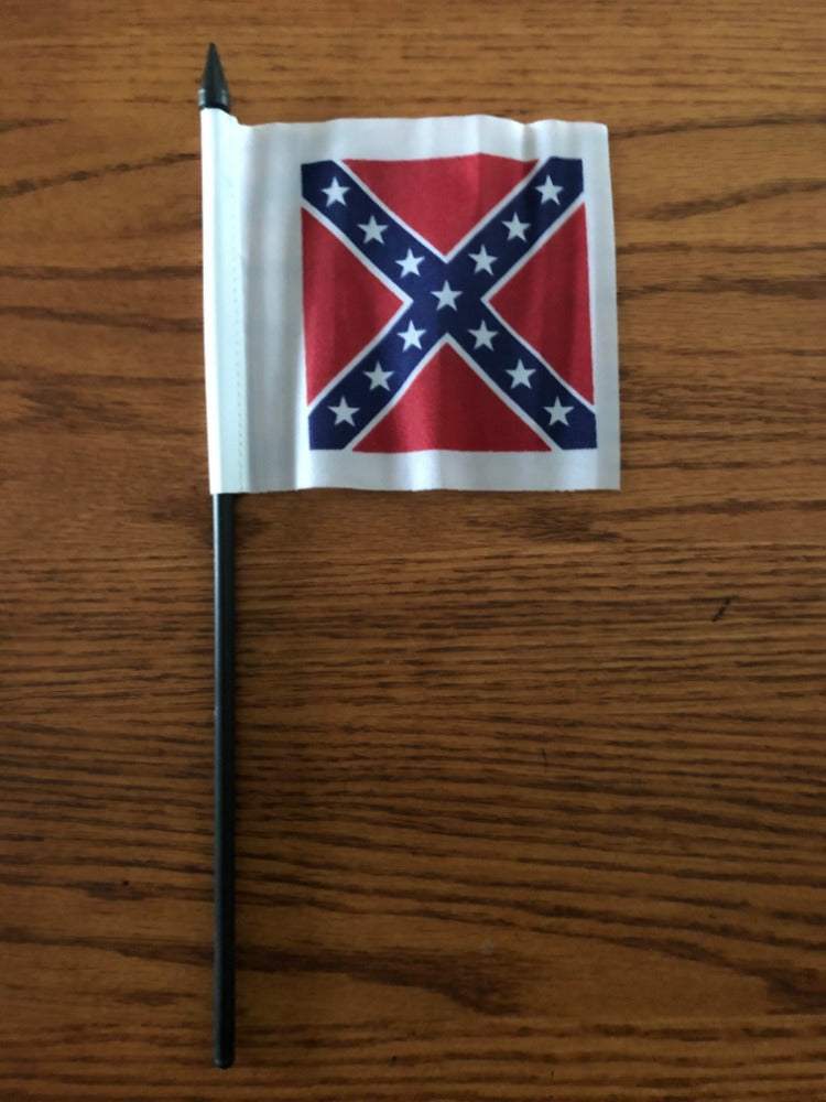 Army of Northern Virginia Battle Rebel Flag 4x4 inch stick flag for Civil War memorabilia and Southern pride display