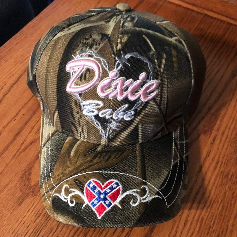 Dixie Babe Camo Embroidered Cap