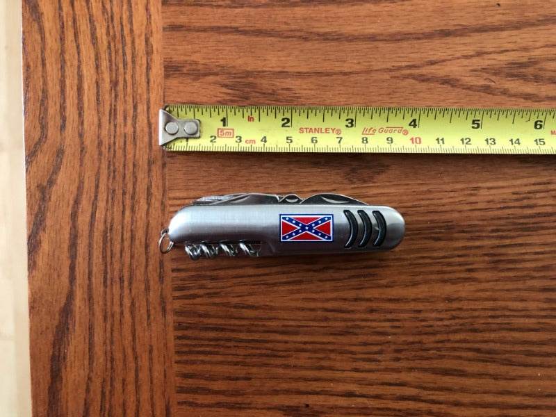 Rebel Battle Flag Swiss Army Style Multi-Tool Knife