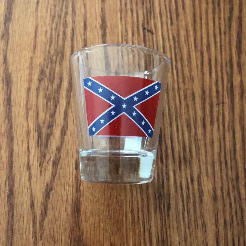 Rebel Battle Flag Shot Glass