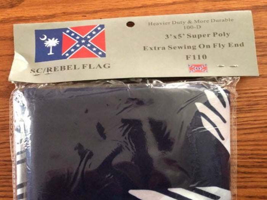 South Carolina Rebel Battle Flag 3x5 polyester banner with reinforced grommets and vibrant print