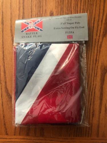 Rebel Battle Don't Tread On Me Snake Flag in package