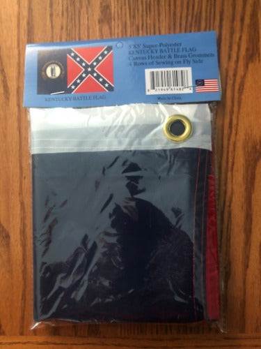 Kentucky Rebel Battle Flag 3x5 feet polyester with brass grommets for outdoor display