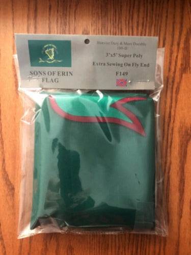 Sons of Erin Flag 10th Tennessee Infantry 3x5 polyester flag with brass grommets and stitched fly end