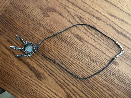 Rebel Heart of Dixie Dreamcatcher Tribal Necklace with Rebel Battle Flag center, 18-inch length, nickel and lead free