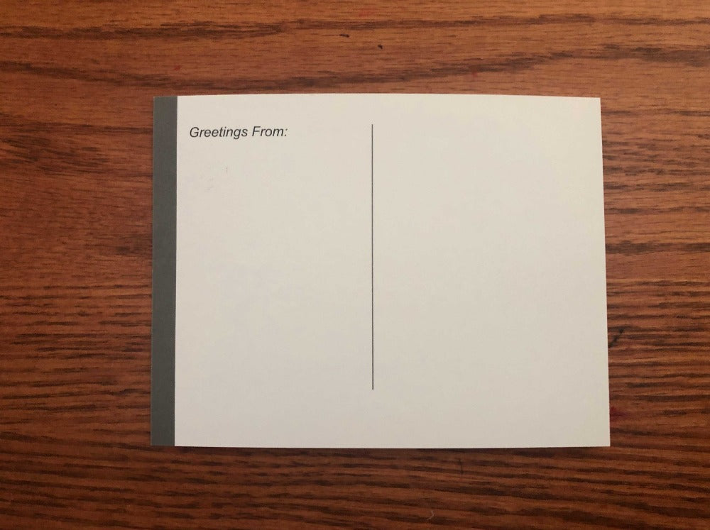 Southern Generals Post Card reverse side
