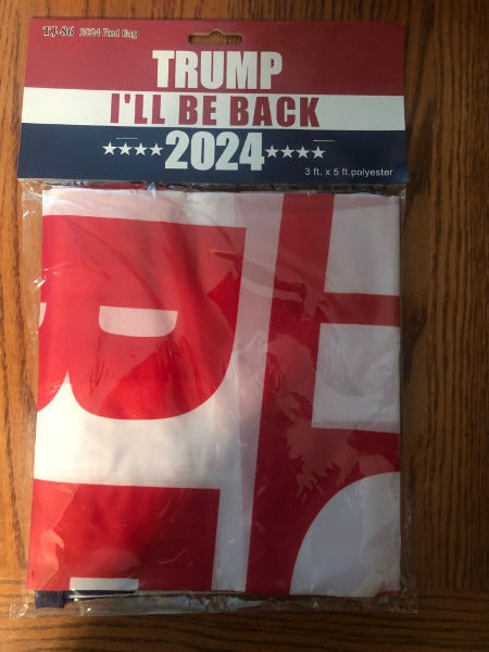 Donald Trump I'll Be Back 2024 flag 3x5 feet polyester with brass grommets