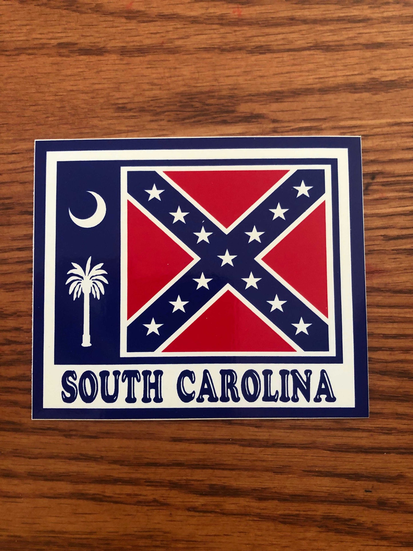 South Carolina Battle Flag Decal Bumper Sticker