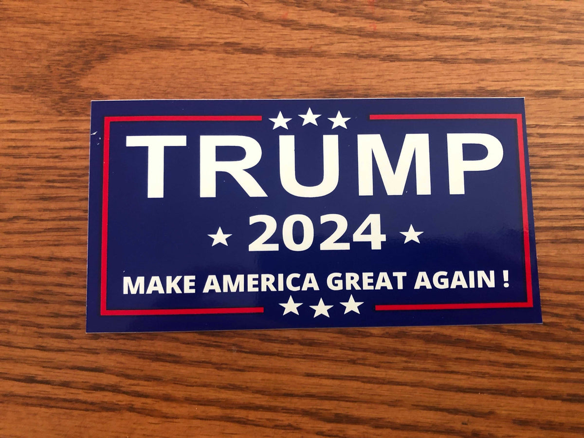 Trump 2024 MAGA Decal bumper sticker 3x6 inches for window or car