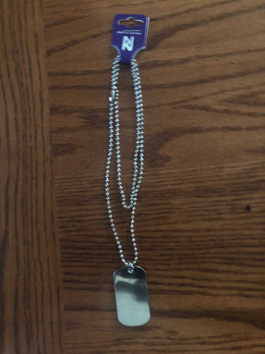 Rebel battle flag dog tag styled necklace with 23.5 inch ball chain