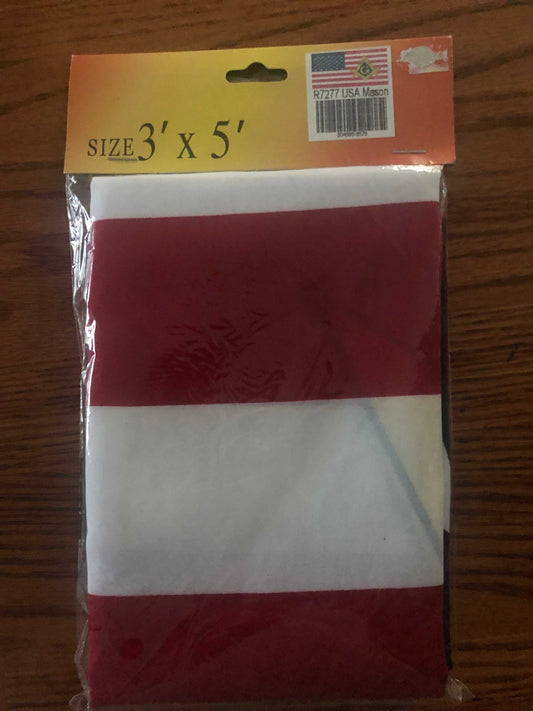 USA Mason Flag Stars and Stripes 3x5 polyester outdoor American flag with brass grommets