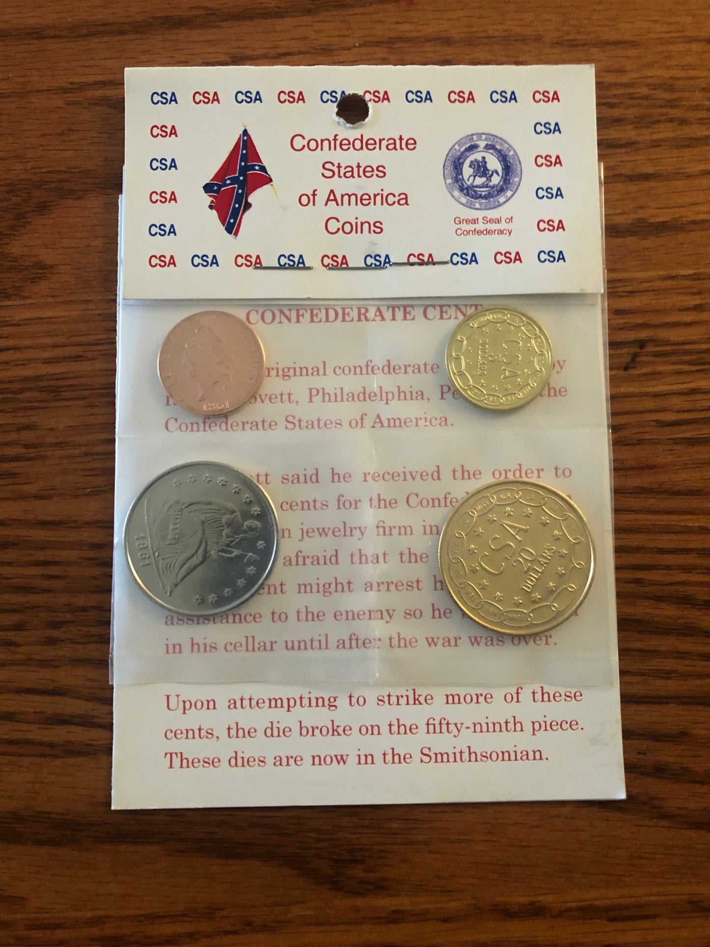 Coins of the CSA Replica Coin Set with History