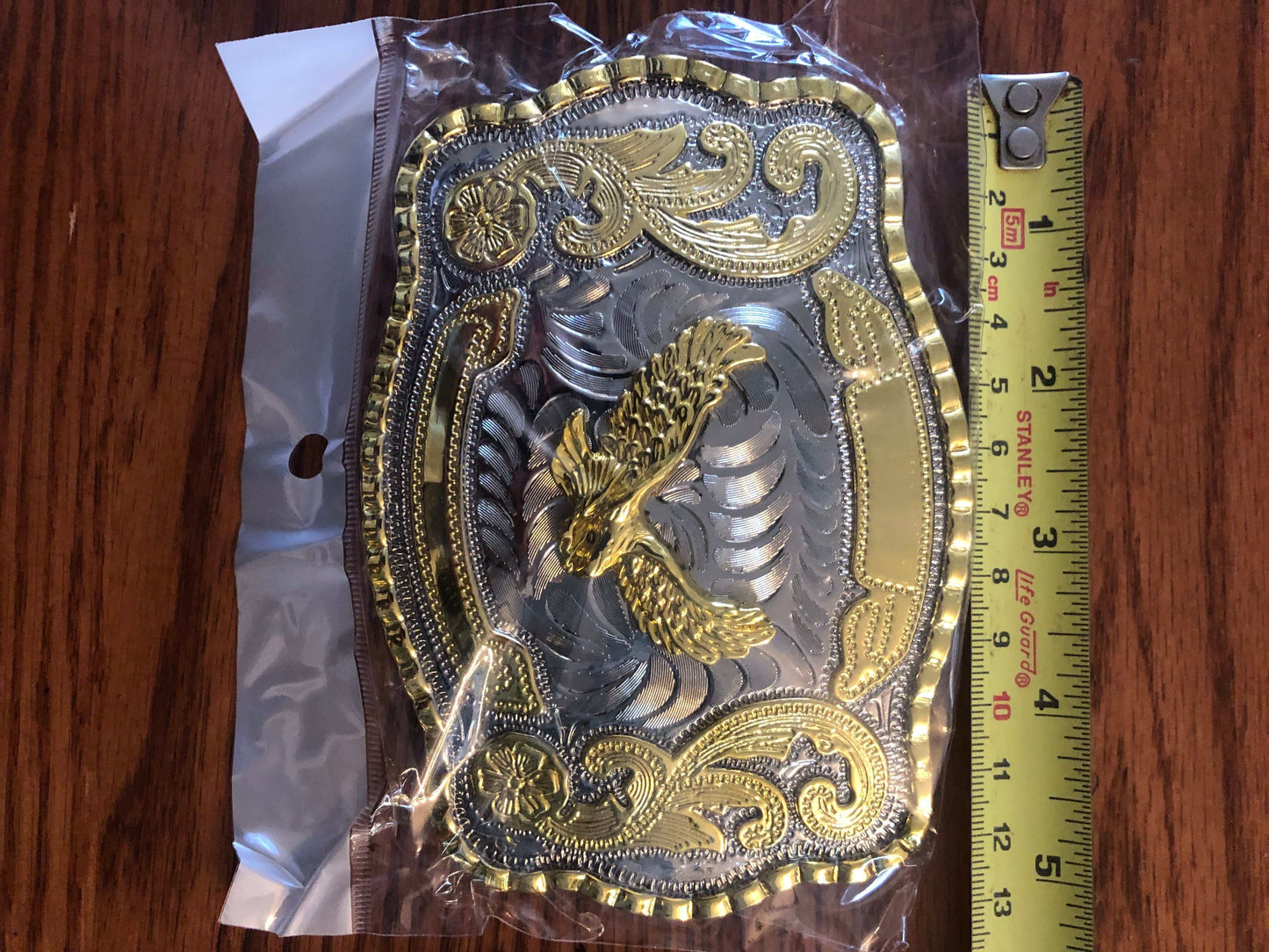 Big Western Eagle Shiny Metal Belt Buckle