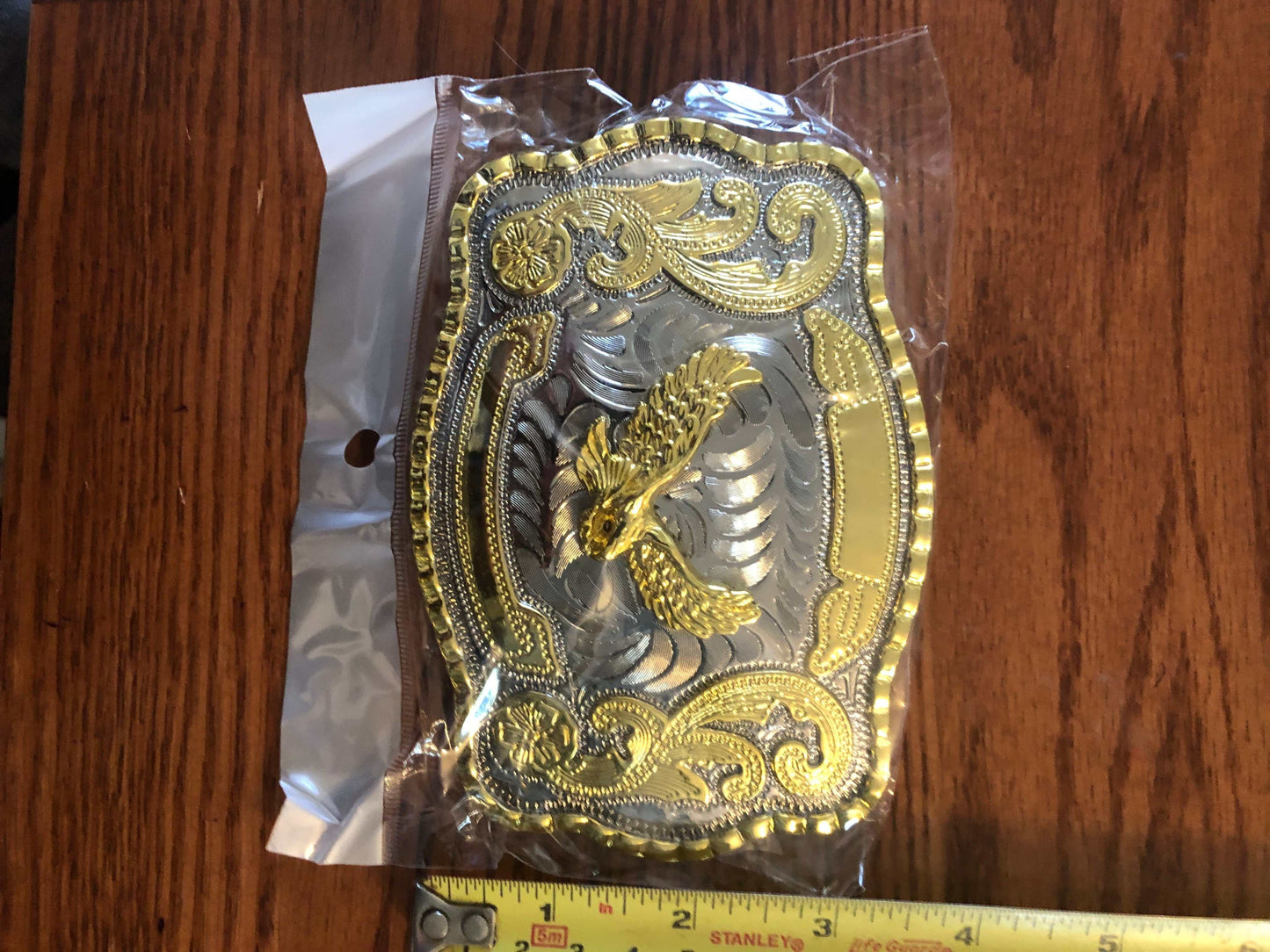 Big Western Eagle Shiny Metal Belt Buckle