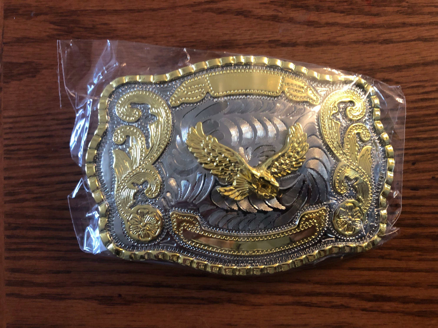 Big Western Eagle Shiny Metal Belt Buckle