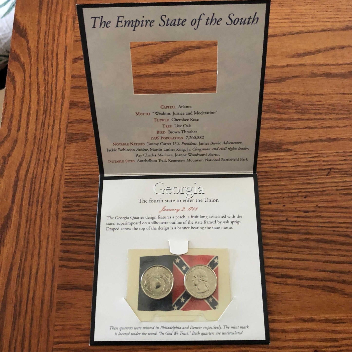 Georgia State Quarters 1999 Coin Set