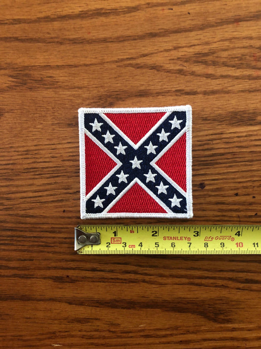 ANV Rebel Battle Flag Square Patch 3" x 3"