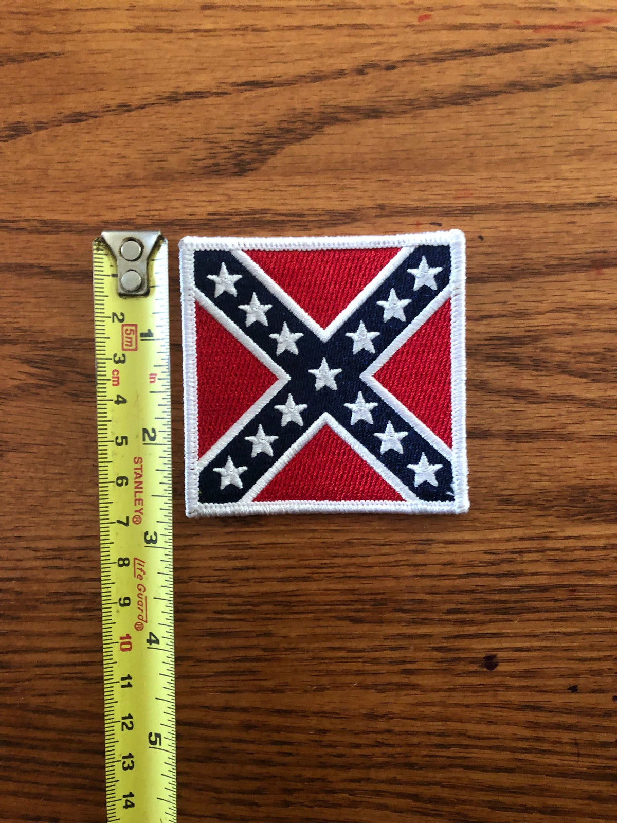 ANV Rebel Battle Flag Square Patch 3x3 inch embroidered military insignia