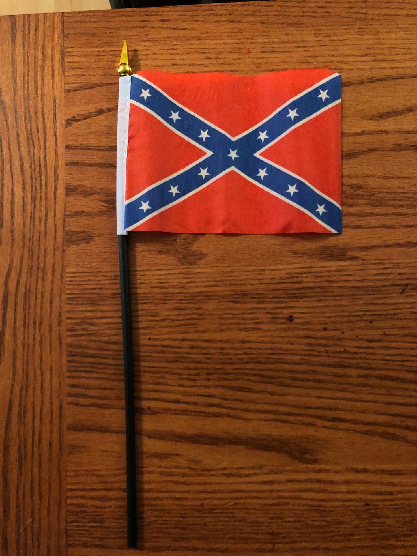 Rebel Battle Flag Stick Flag 4x6 Inches