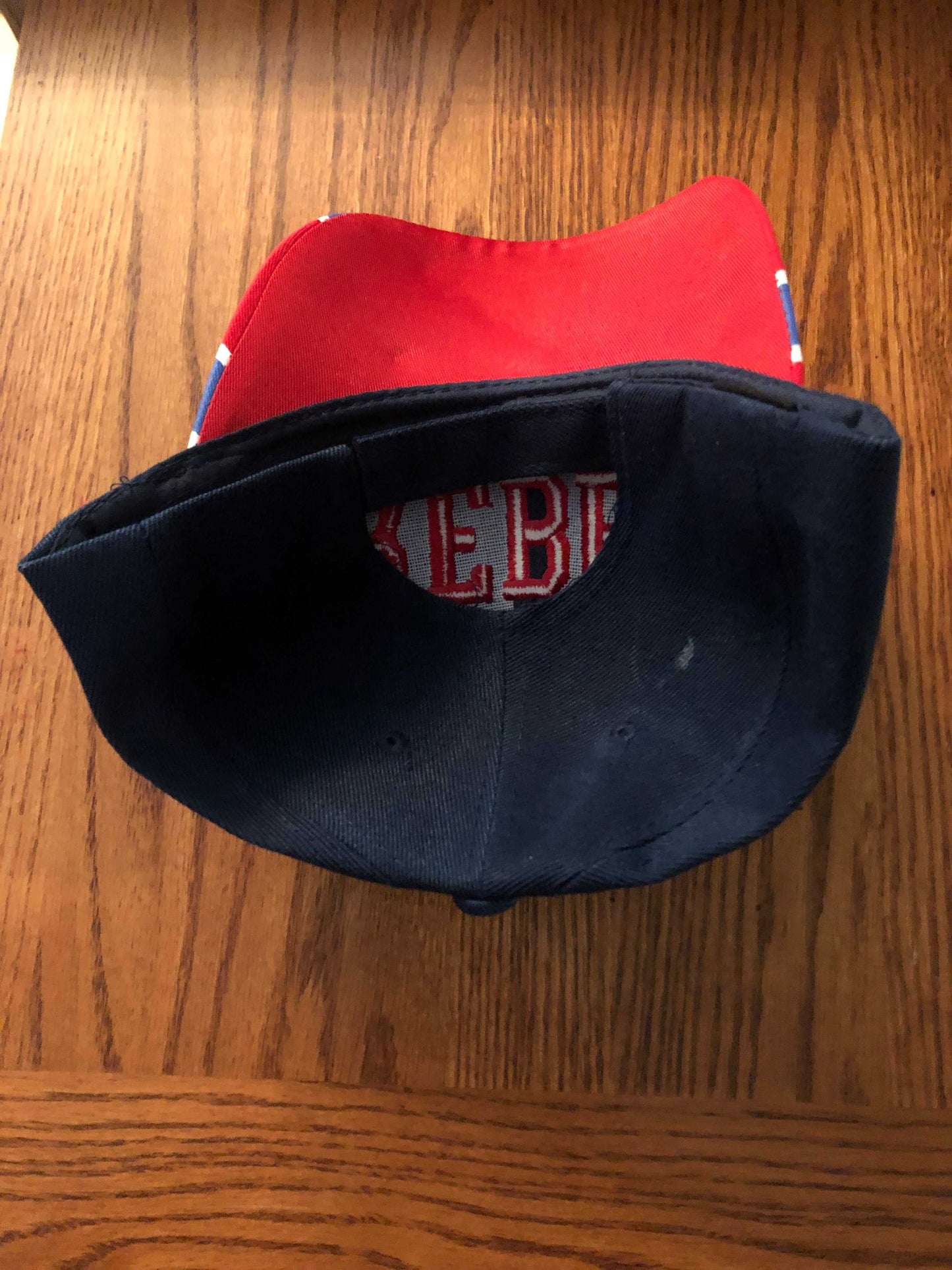 Rebel Embroidered Navy Cap Hat with Battle Flag Bill