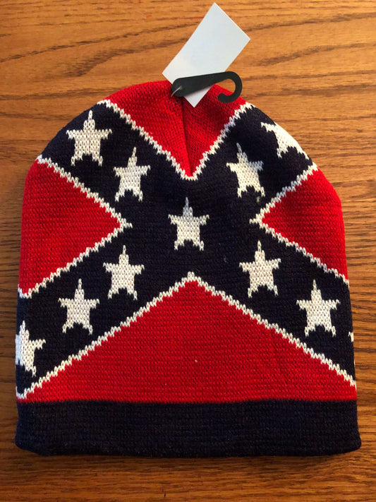 CSA Flag Knit Toboggan Beanie Cap Hat made of 100% acrylic with knitted design for winter warmth and style