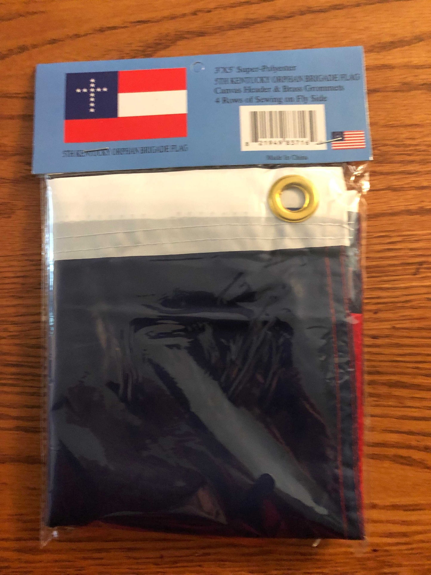 Kentucky 5th Regiment Stars and Bars Orphan Brigade Flag in package