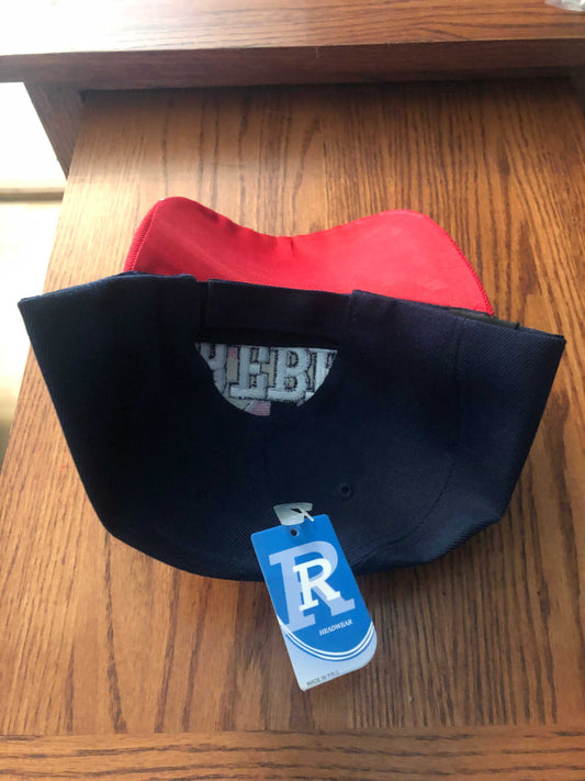 Rebel Embroidered Red and Navy Cap Hat