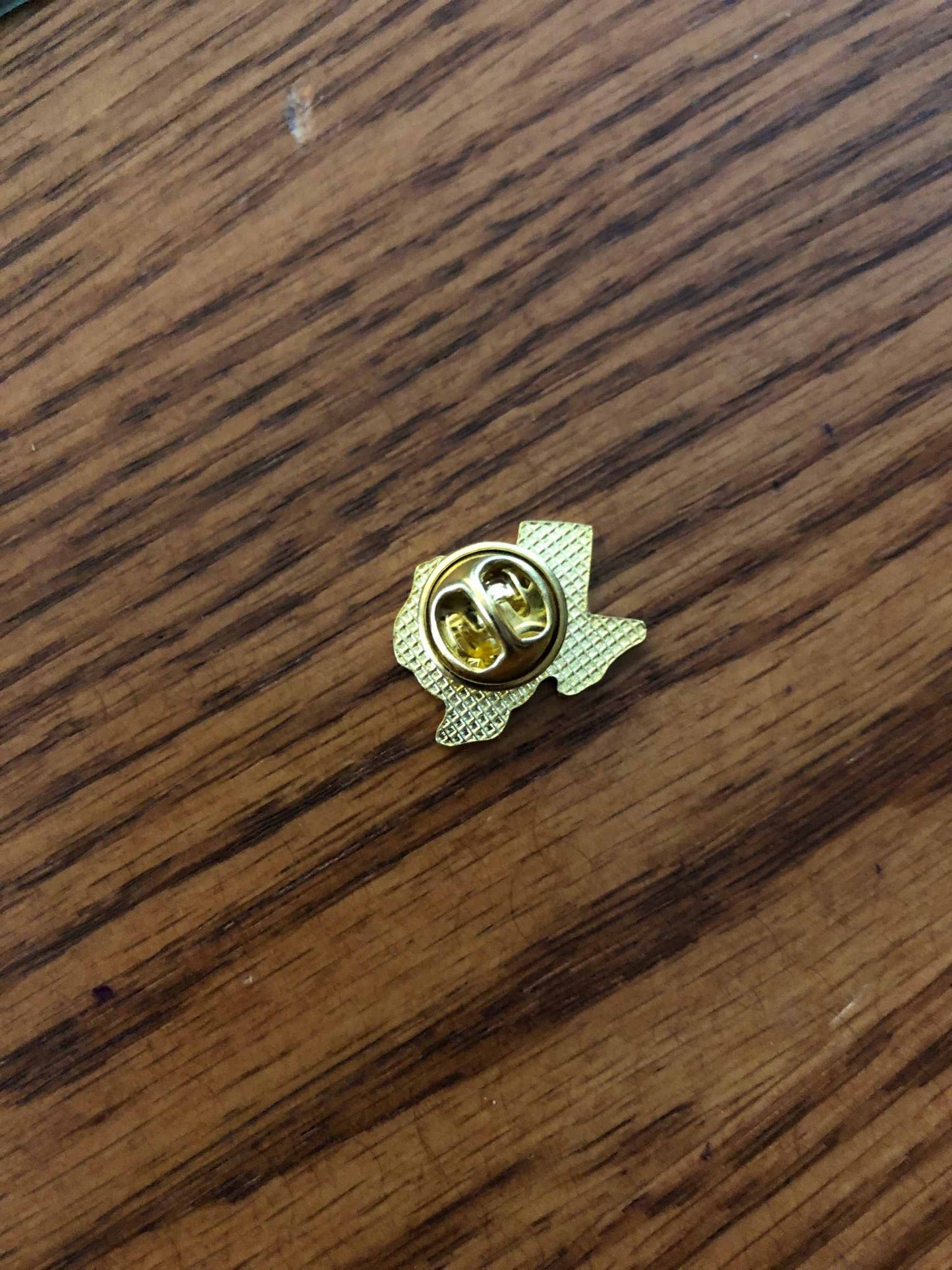 Texas Hat Pin Reverse Side