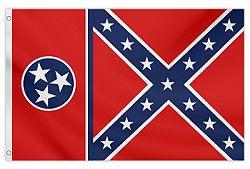 Tennessee Rebel Battle Flag 3x5 polyester with reinforced stitching and brass grommets
