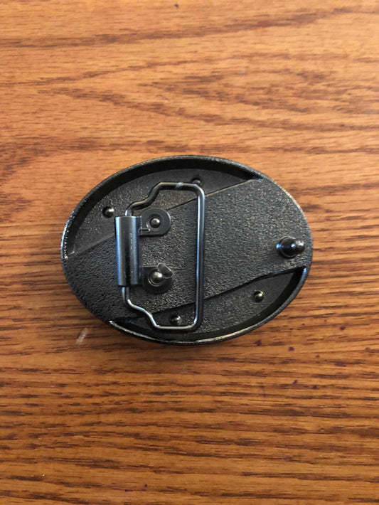 Confederate Rebel Flag Knife Belt Buckle Reverse