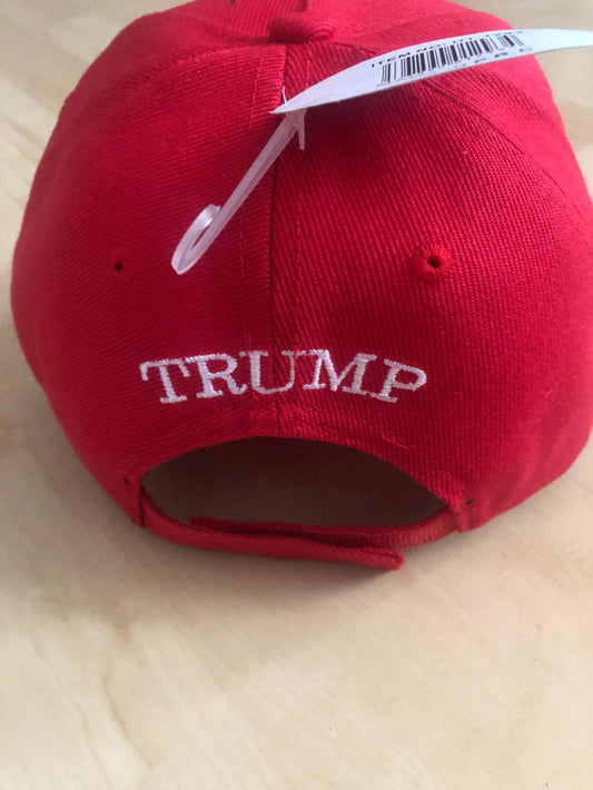 Make America Great Again MAGA Embroidered Red Trump Cap Hat back view