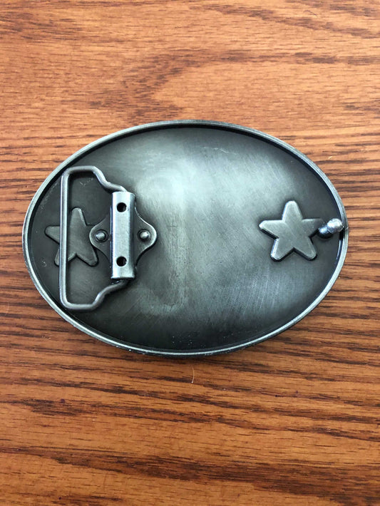 South Carolina Confederate Flag Metal Belt Buckle reverse side