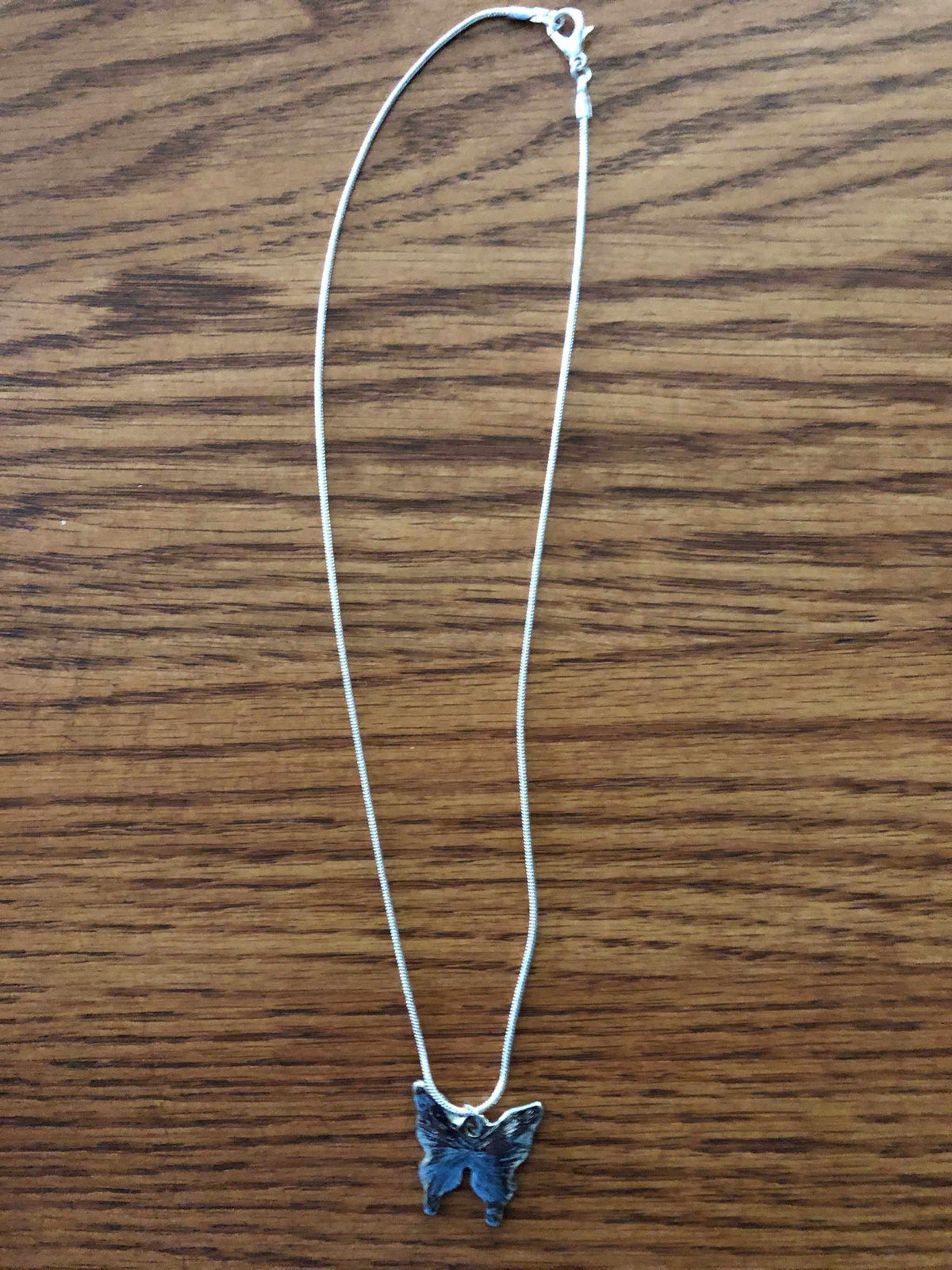 Butterfly Flag Pendant Necklace with smooth 16-inch rope chain symbolizing patriotism and elegance