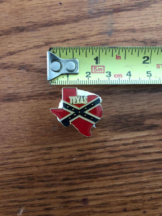 Gold Texas State Hat Pin with detailed state outline for hats and lapels