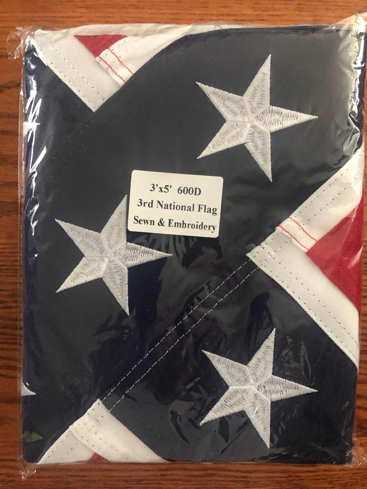 3rd Third National CSA Sewn and Embroidered 600D Nylon Flag Blood Stained Banner 3' x 5' In Package